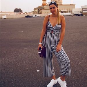 pull&bear striped jumpsuit M